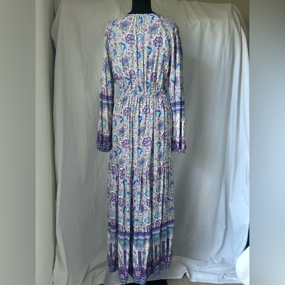 Bohemian Chic Style Floral Maxi Dress Size XS NWOT - Picture 6 of 15